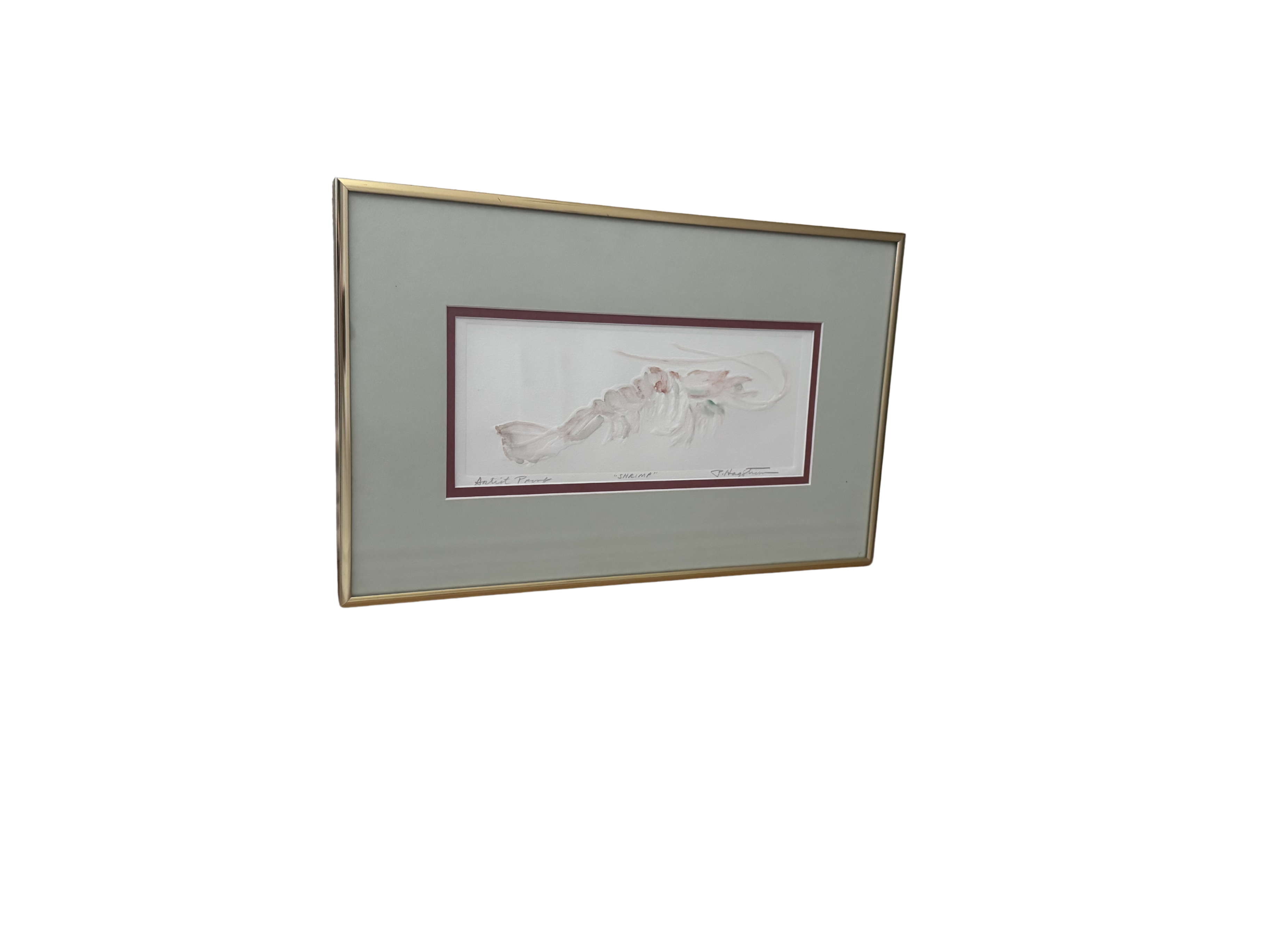 Patricia Hagstrom Silk Screen Print “Shrimp”