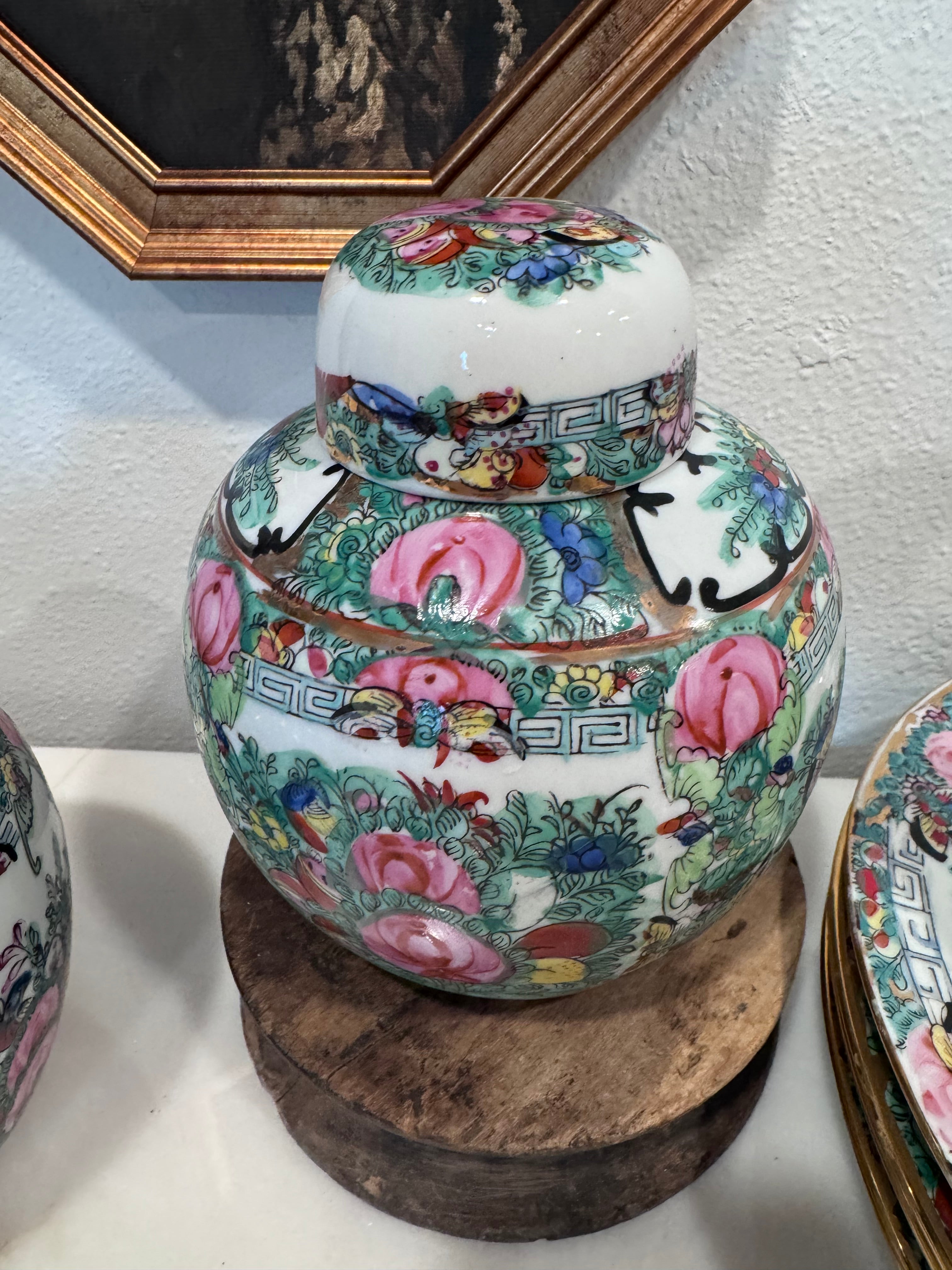 Rose Canton Ginger Jar